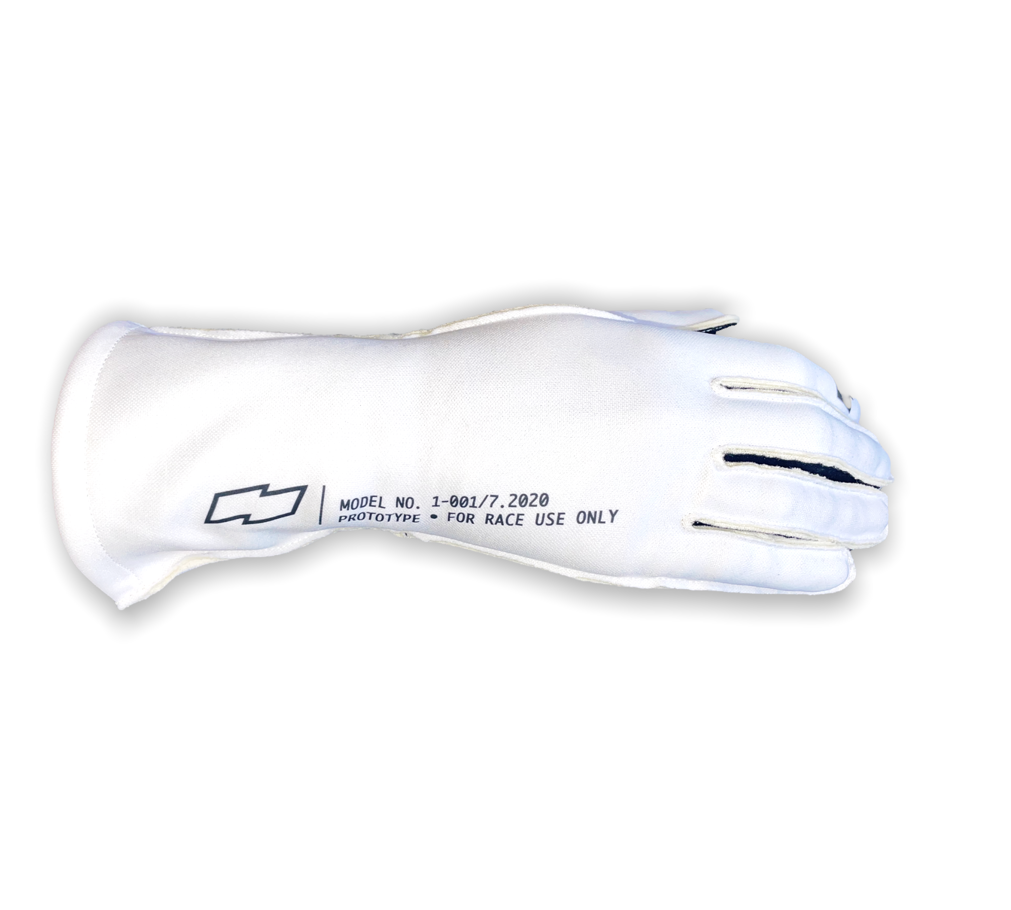 White 2024 racing gloves